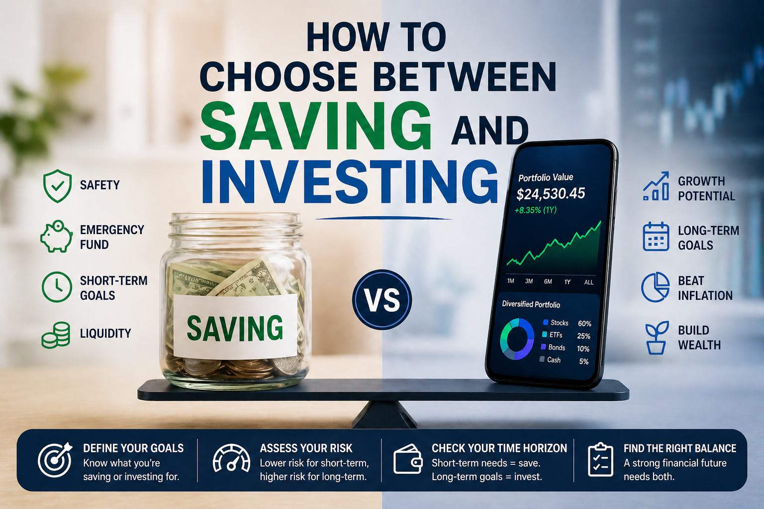 How to Choose Between Saving and Investing